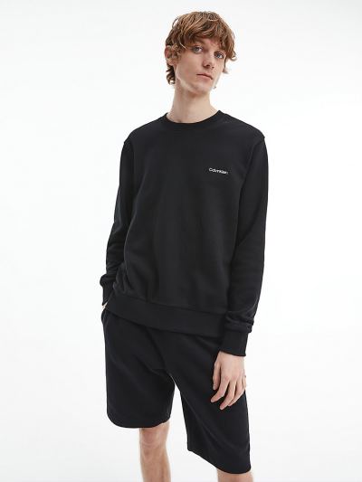 Calvin Klein Ruhák HU029827 | Calvin Klein Organic Cotton Férfi Pulóver Fekete